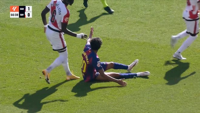 巴萨主场1-0力克巴列卡诺 阿劳霍头球破局 霍安加